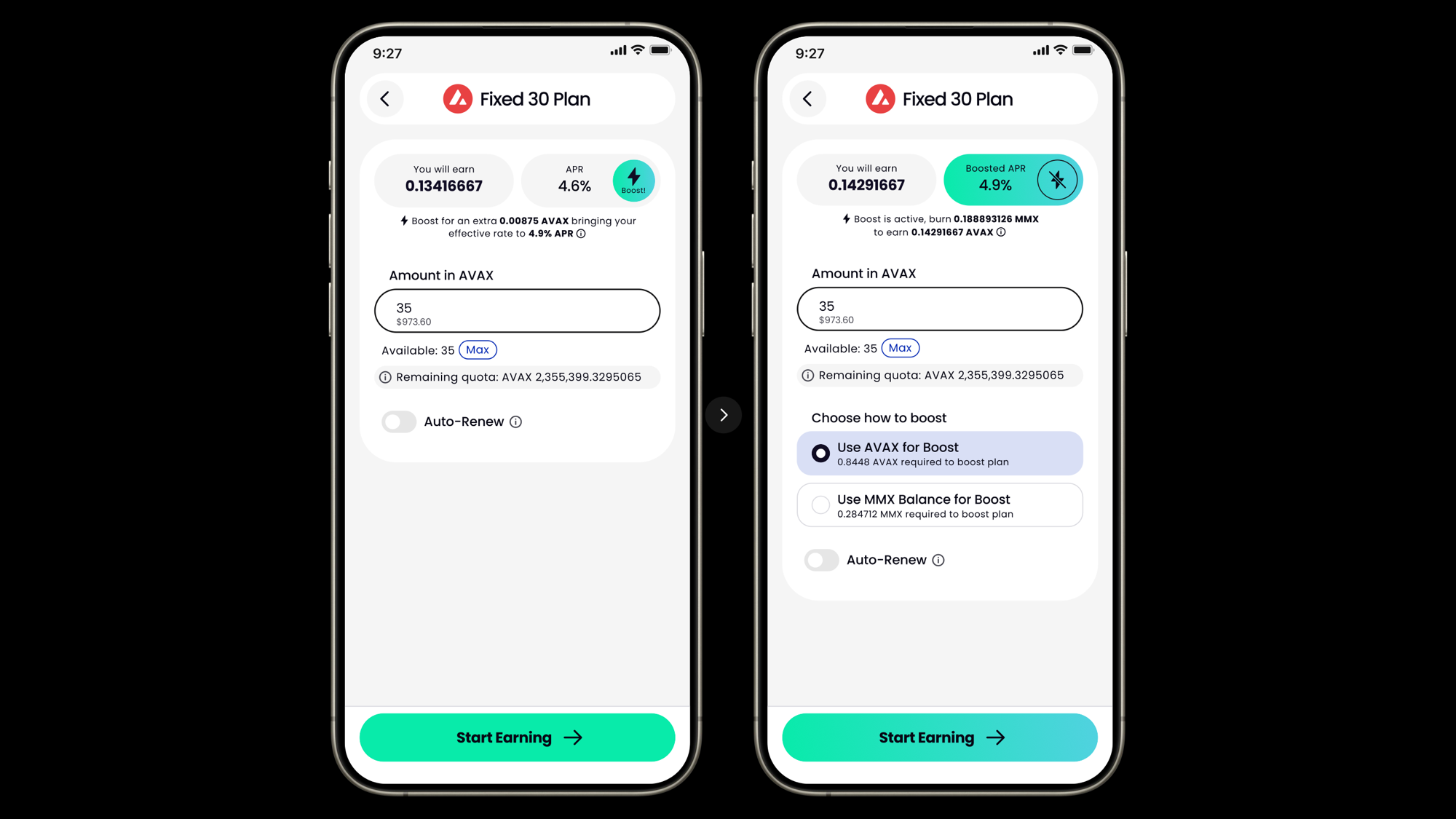 Old plan setup screens with boost options surfaced late