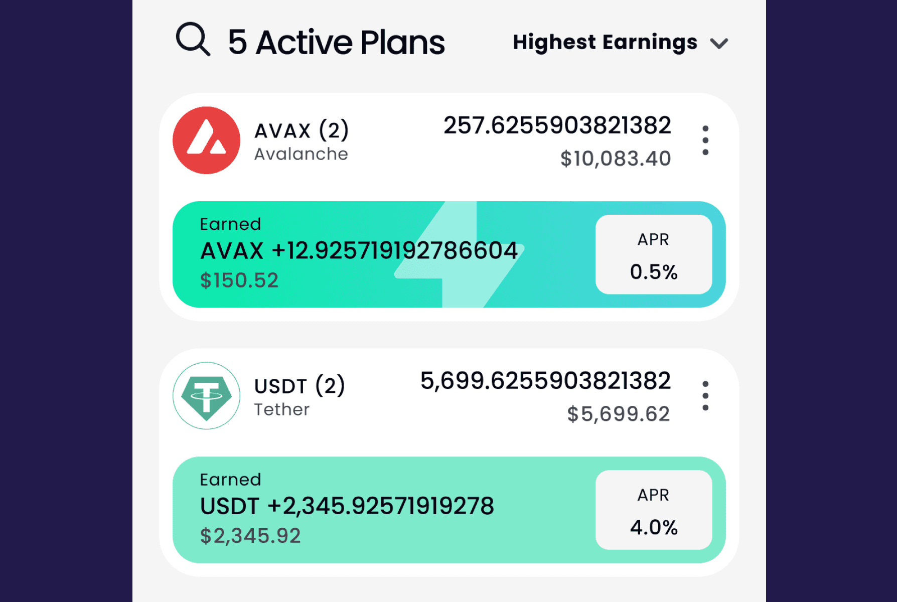 Boost options shown inline, next to standard APR