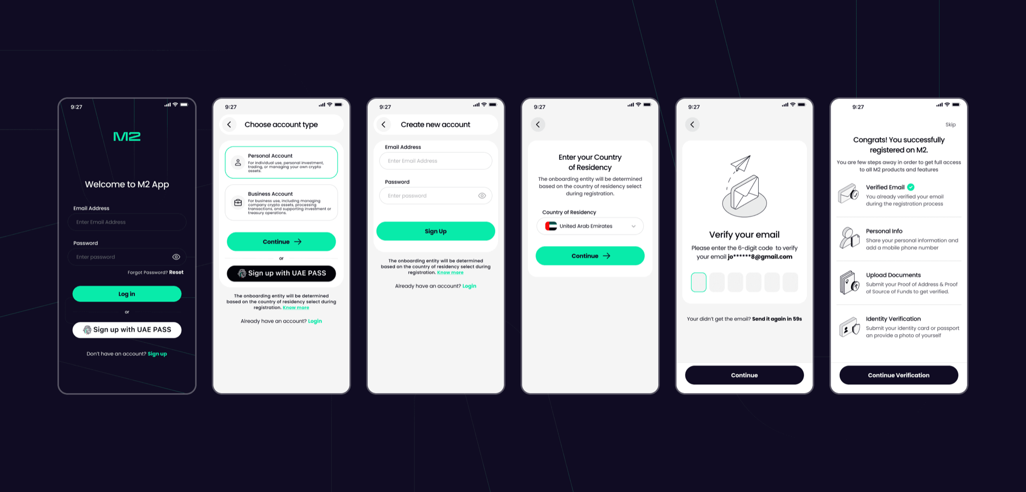 M2 Onboarding (KYC) screen 1